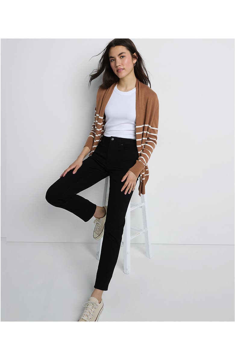 Lands' End Recover Mid Rise Straight Leg Blue Jeans, Alternate, color, Black