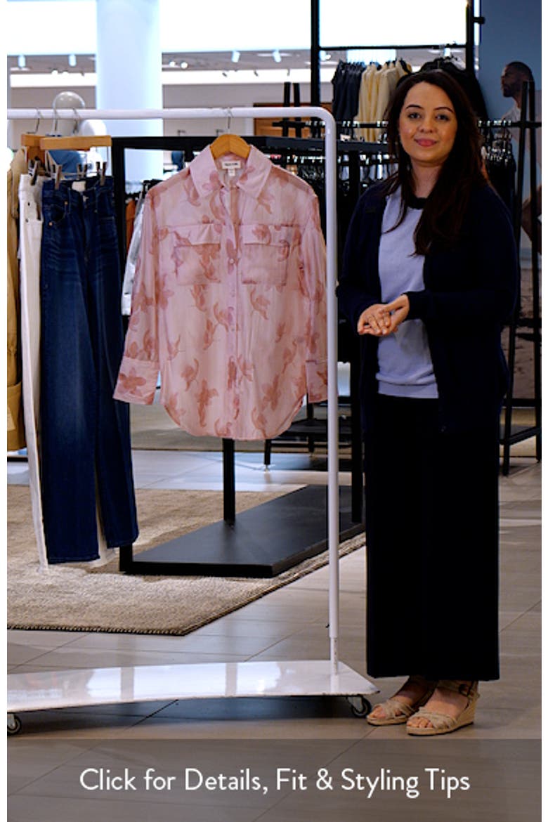 Oversize Organza Button-Up Shirt video
