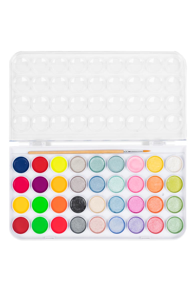 Neon & Metallic Watercolor Set 36 Colors, Alternate, color, Multicolored