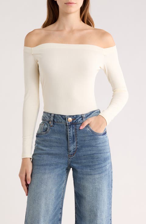 Long Sleeve Off the Shoulder Top