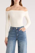 Blu Pepper Long Sleeve Off the Shoulder Top