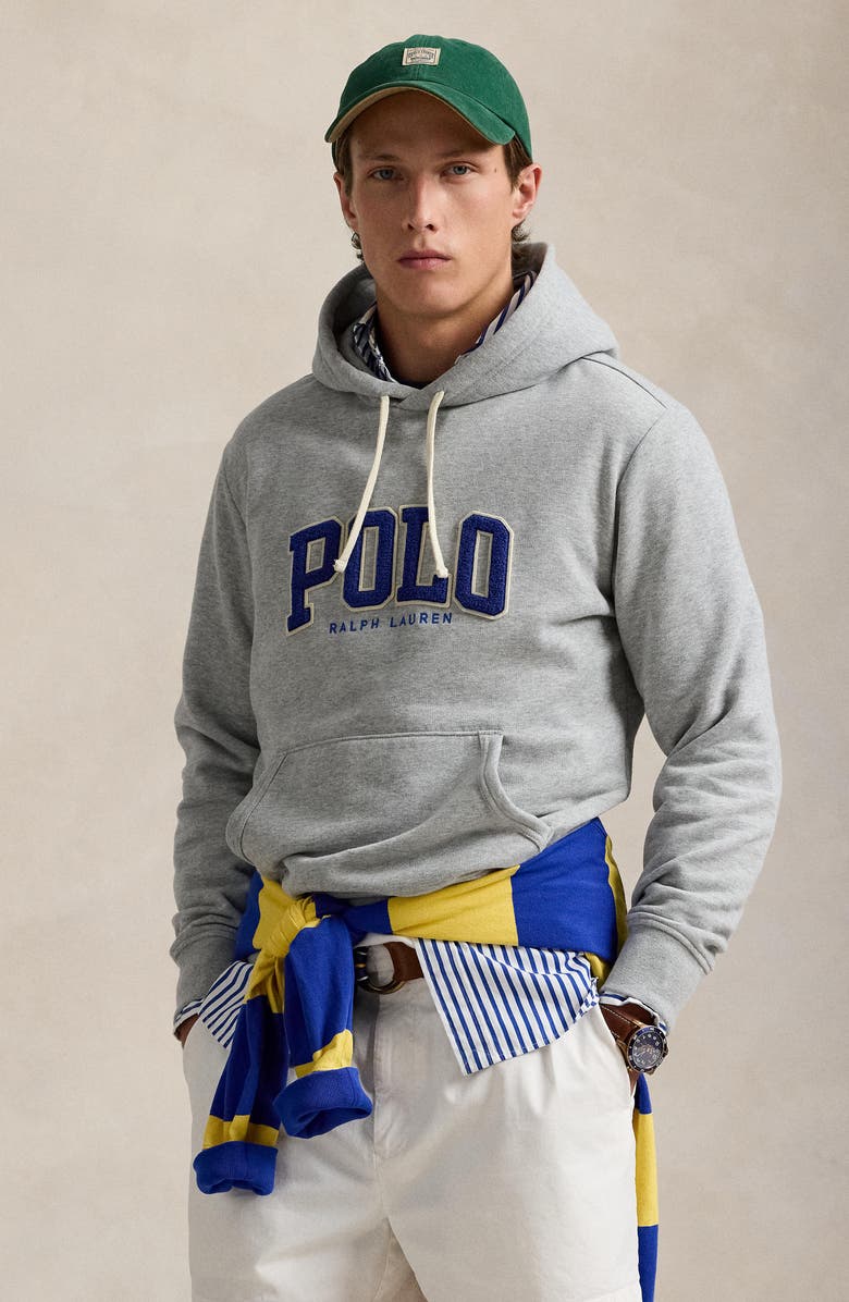 Polo Ralph Lauren Logo Appliqué Fleece Hoodie, Alternate, color, 