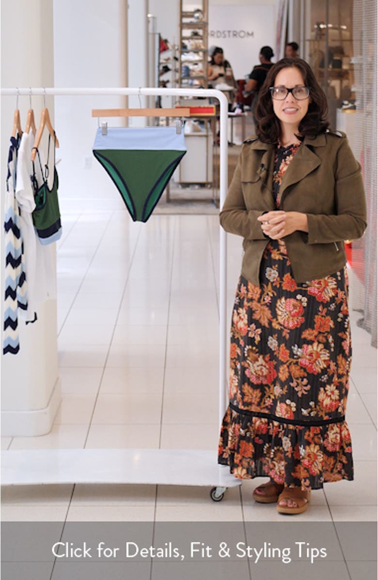 Emmy High Waist Rib Bikini Bottoms, sales video thumbnail