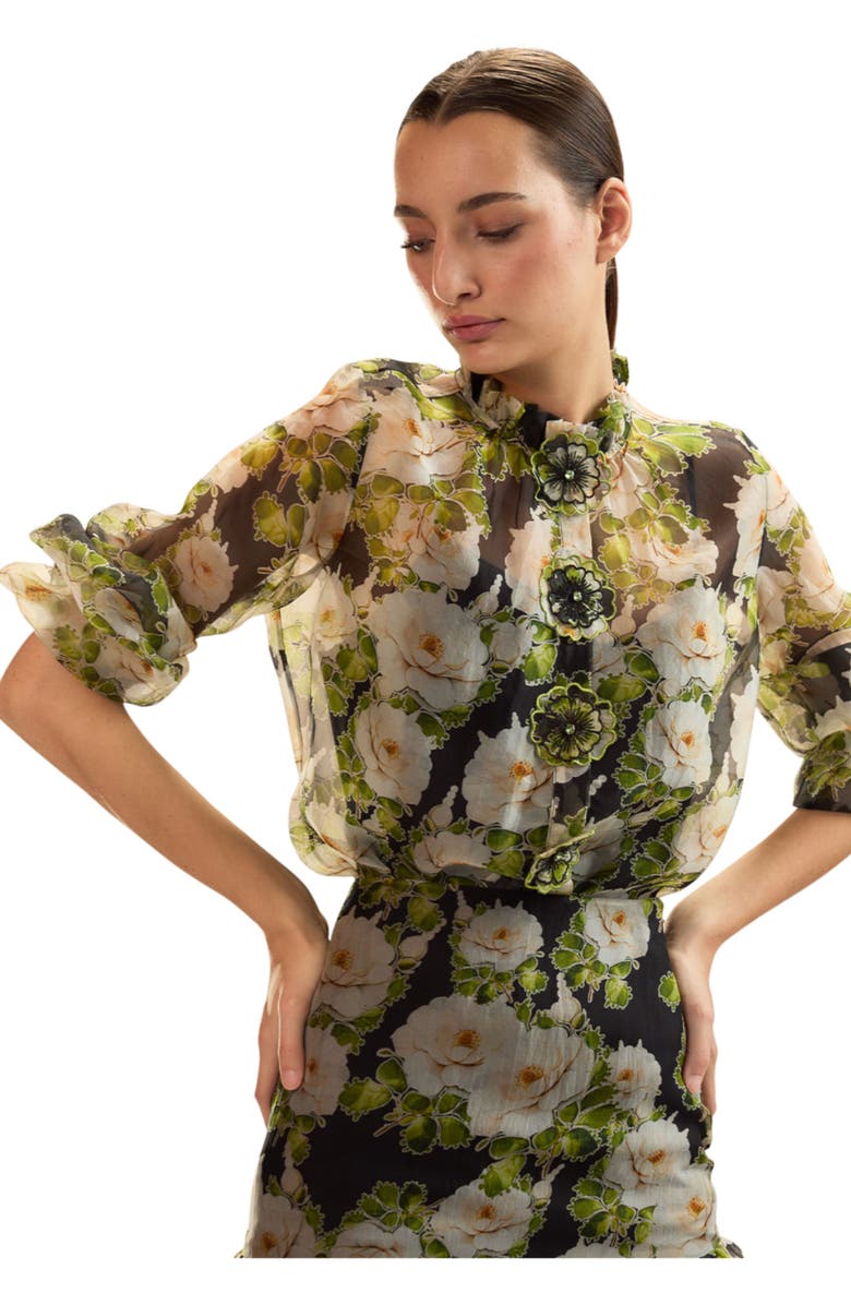 Cynthia Rowley Cornelia Silk Blouse, Main, color, 