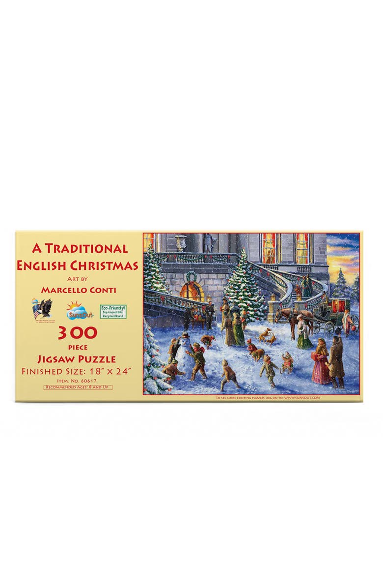 Sunsout A Traditional English Christmas 300 piece Jigsaw Puzzle for Adults, Alternate, color, Multicolor