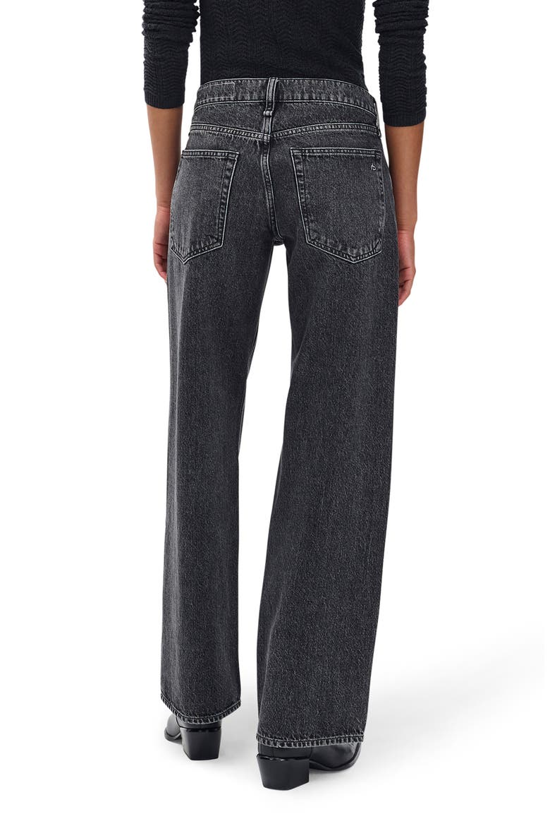 Saige Low Rise Relaxed Straight Jeans, Alternate, color, CHARCOAL