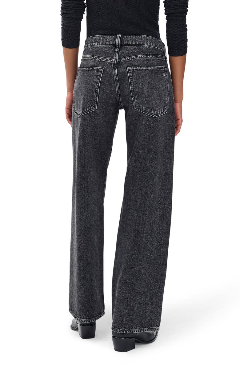 rag & bone Saige Low Rise Relaxed Straight Jeans, Alternate, color, Charcoal