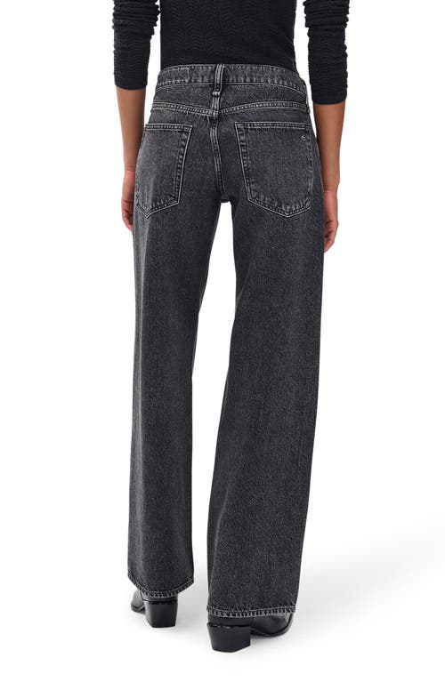 Rag & Bone Saige Low Rise Wide Leg Jeans In Gray