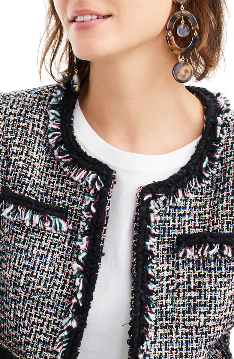 J.Crew Lady Metallic Tweed Jacket, Alternate, color, 