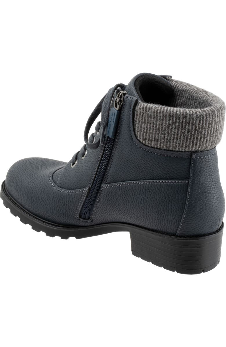 Trotters Bellamy Faux Fur Lined Bootie, Alternate, color, Navy