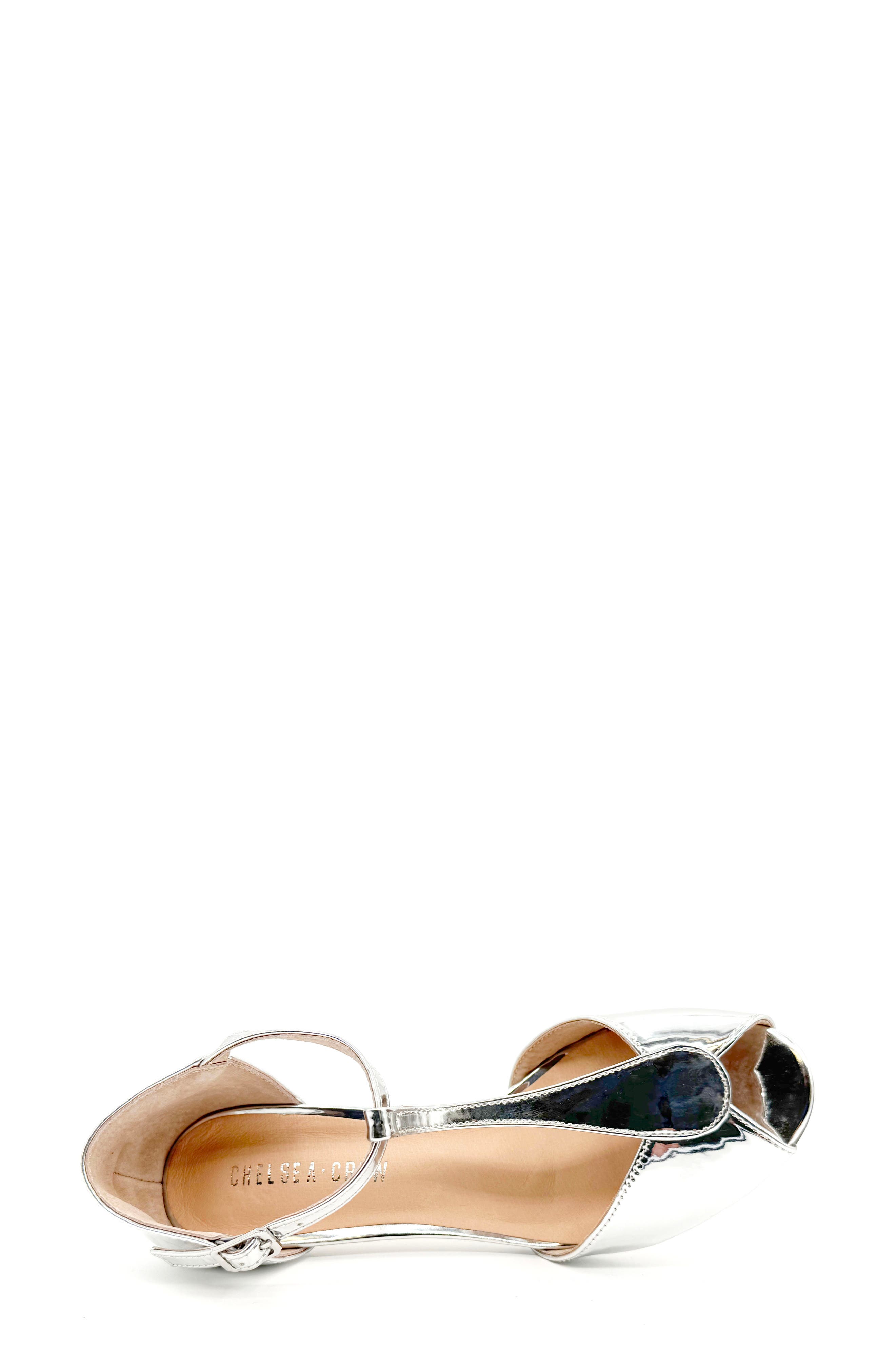 CHELSEA CREW Blondie T-Strap Sandal, Alternate, color, Silver