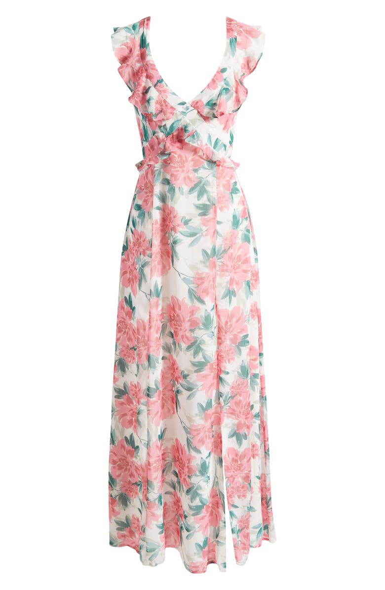 Lulus Sensational Spring Floral Maxi Dress, Alternate, color, 