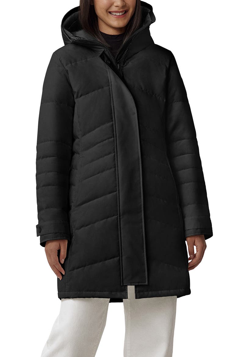 Lorette Water Resistant 625 Fill Power Down Parka, Main, color, BLACK - NOIR