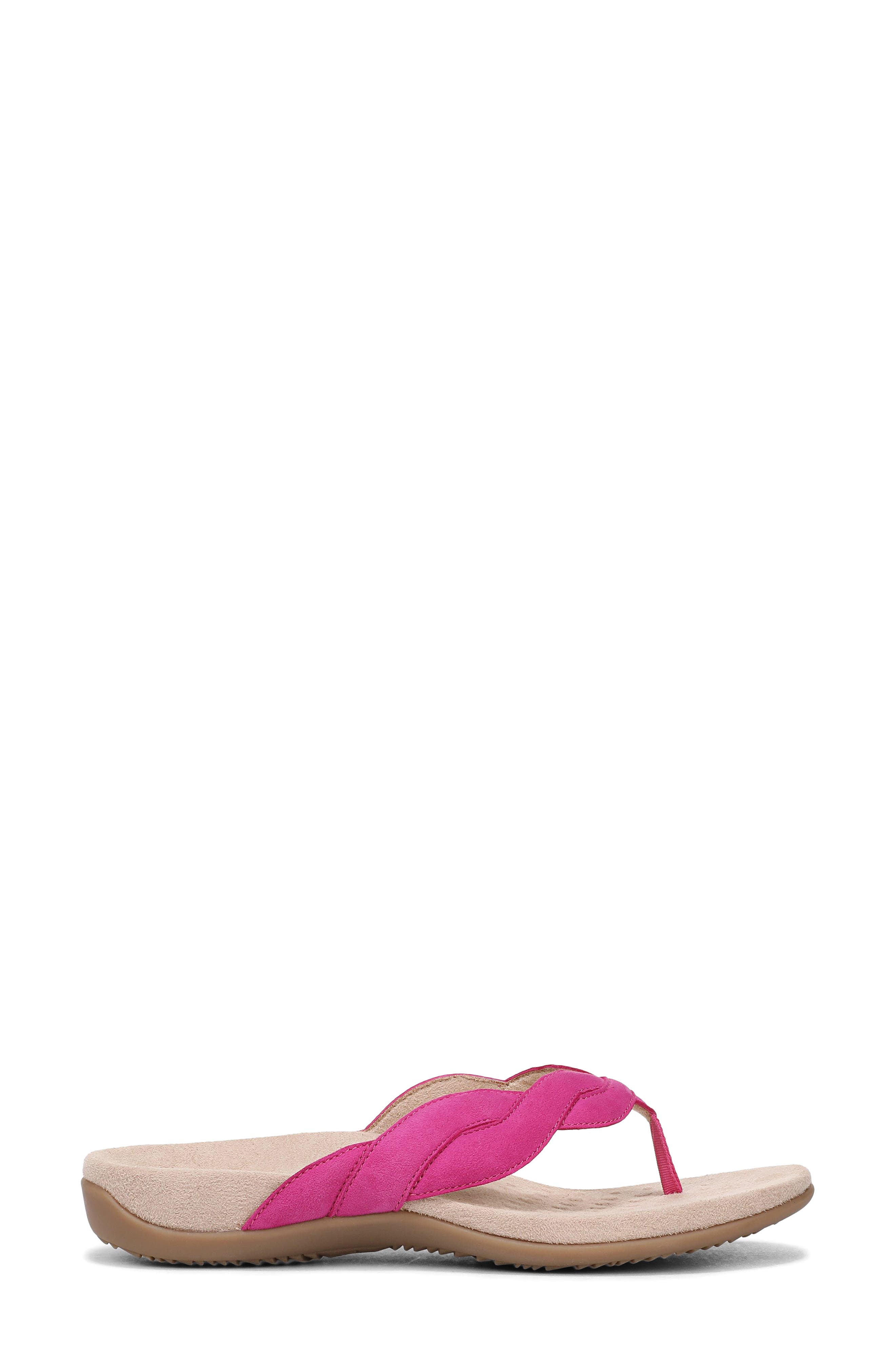Bella Braid Flip Flop, Alternate, color, ROSE VIOLET