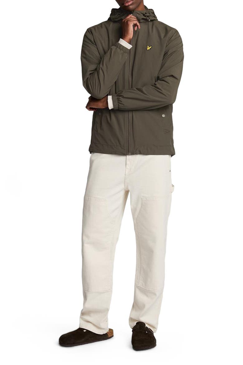 Zip Through Hooded Jacket, Alternate, color, Olive