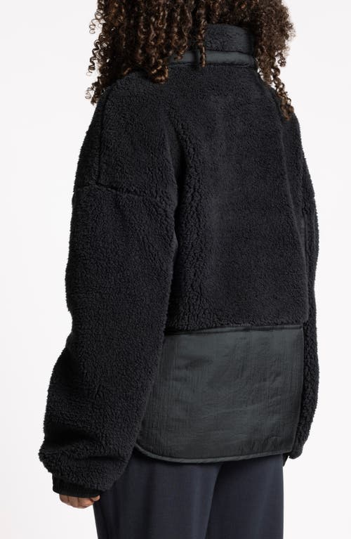 Thread & Supply Aurora Mixed Media Anorak In Black