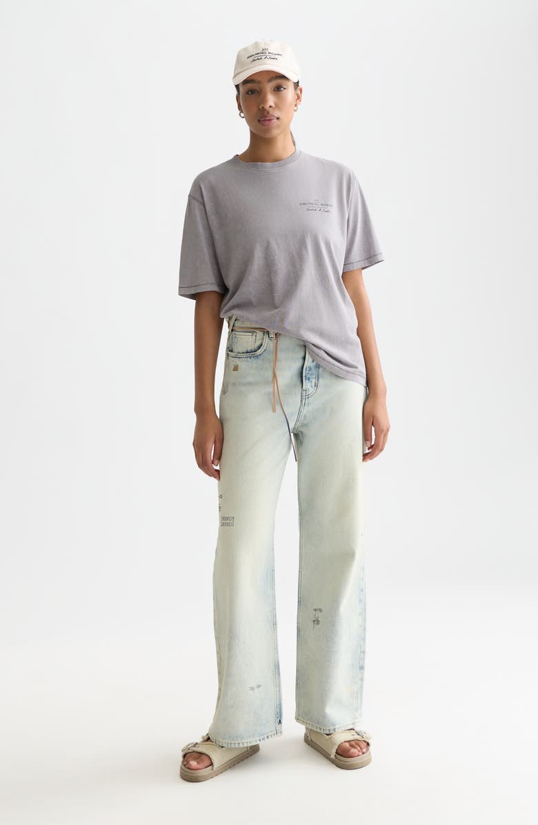 Scotch & Soda x Basquiat Cotton Graphic T-Shirt, Alternate, color, Steel Grey