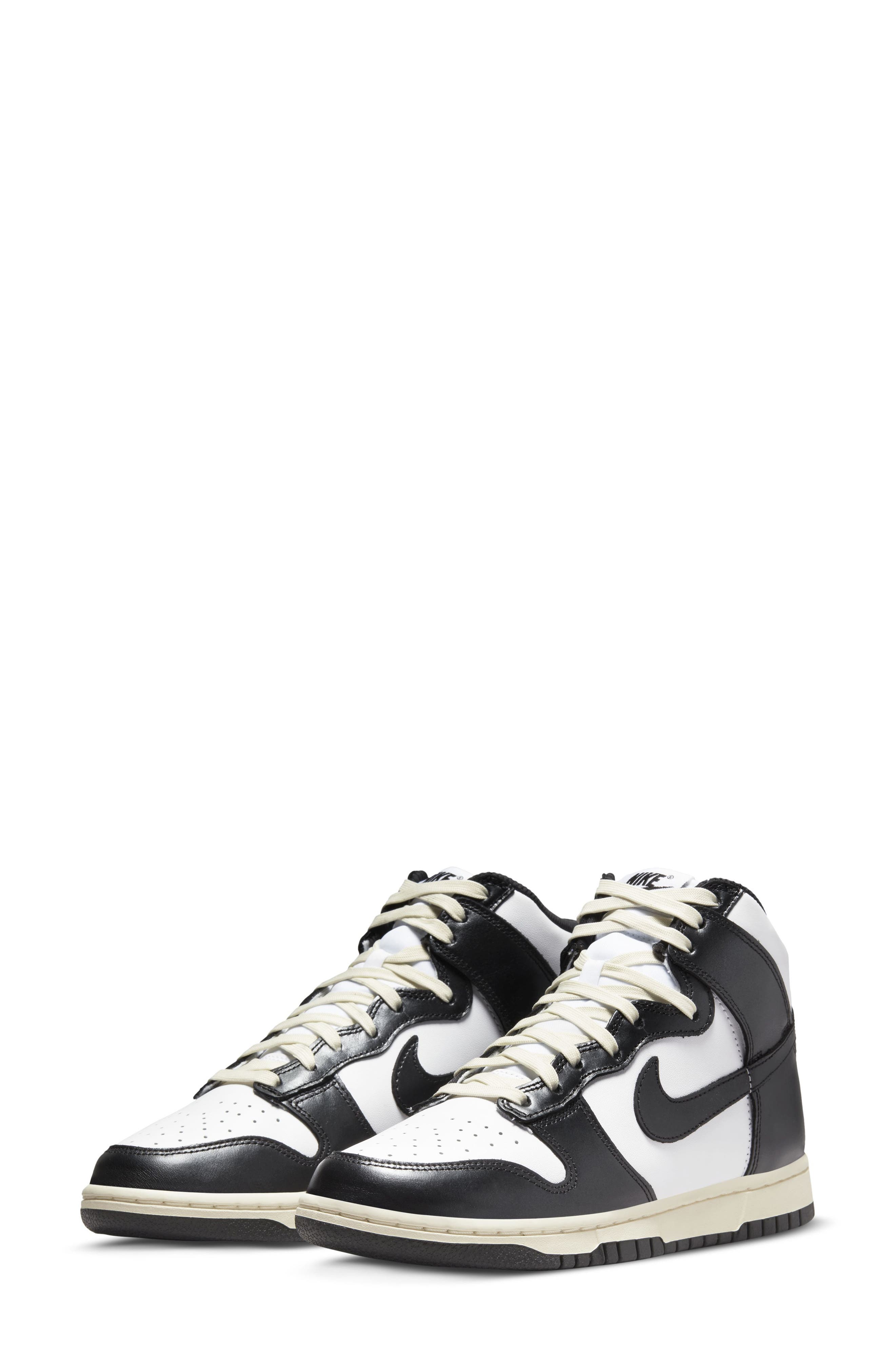Dunk High Basketball Shoe, Main, color, WHITE/ BLACK/ COCONUT MILK
