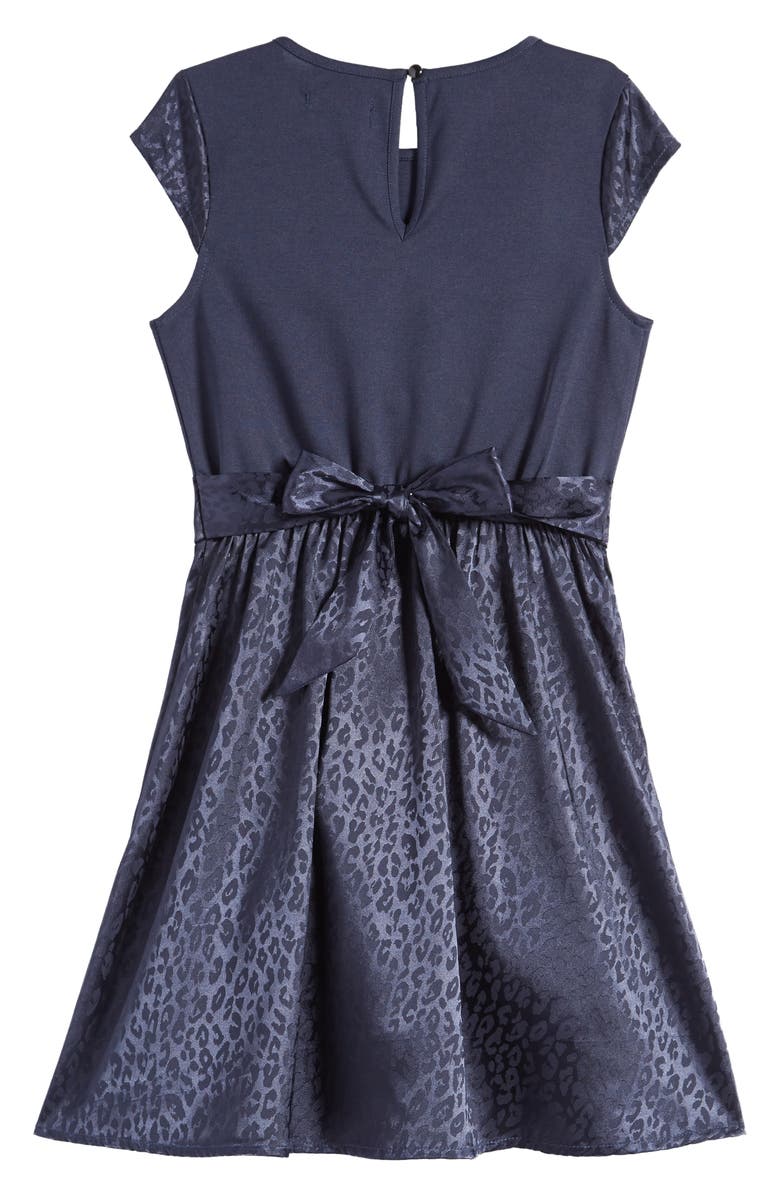 Ava & Yelly Kids' Mixed Media Dress, Alternate, color, 