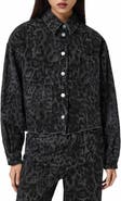 AllSaints Leopard Denim Jacket
