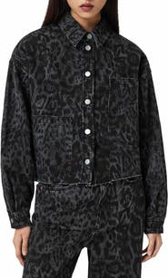 AllSaints Leopard Denim Jacket