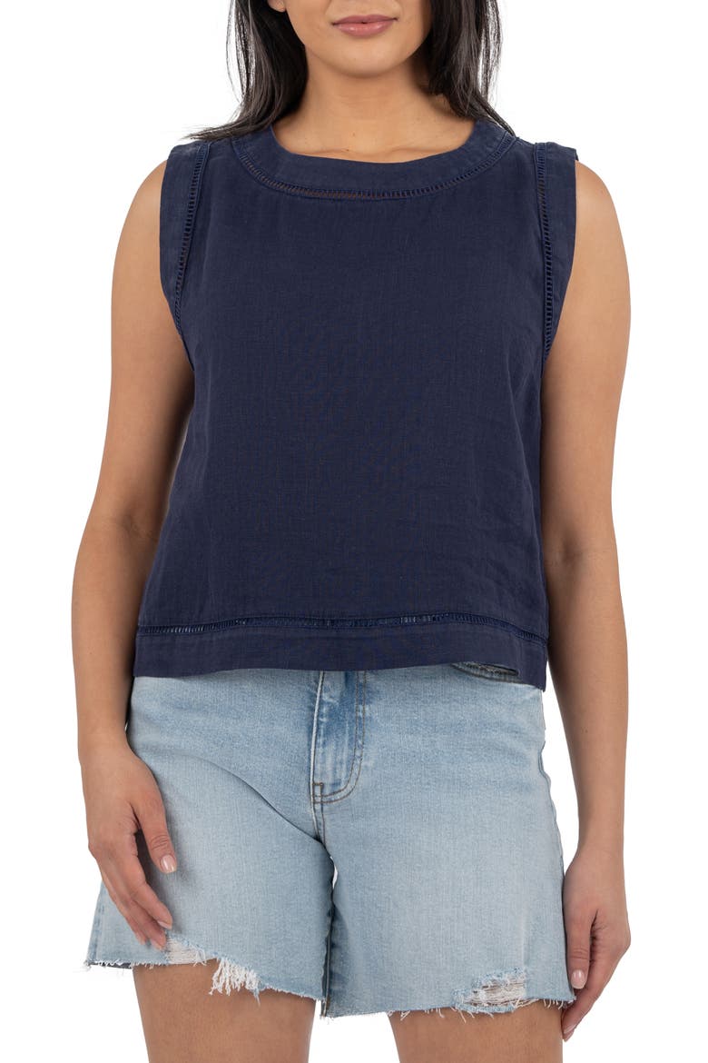 Joanne Sleeveless Top, Main, color, INK BLUE