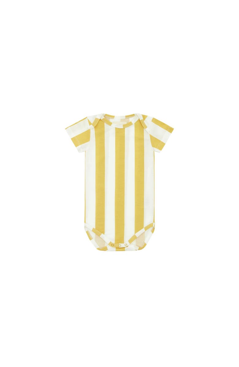 Vild House of Little Yellow Striped, Tencel Bodysuit, Alternate, color, Yellow Striped