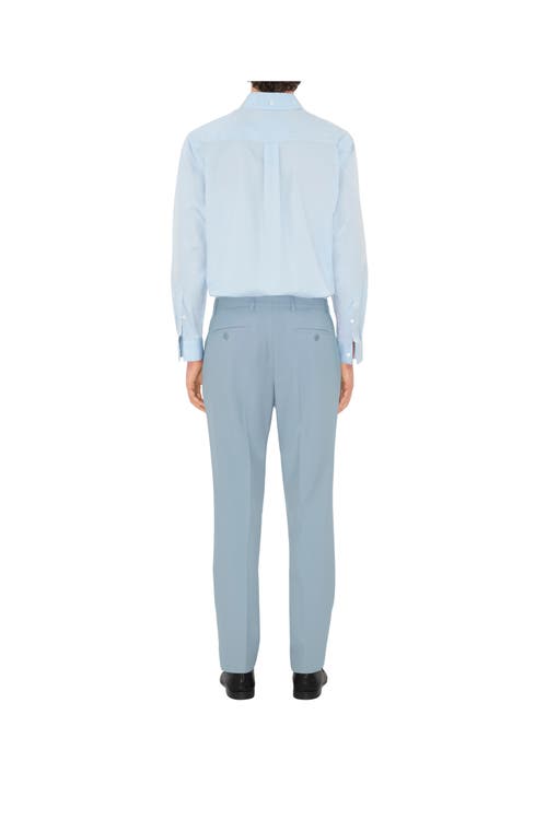 Burberry Wool Tailored Trousers In Gale
