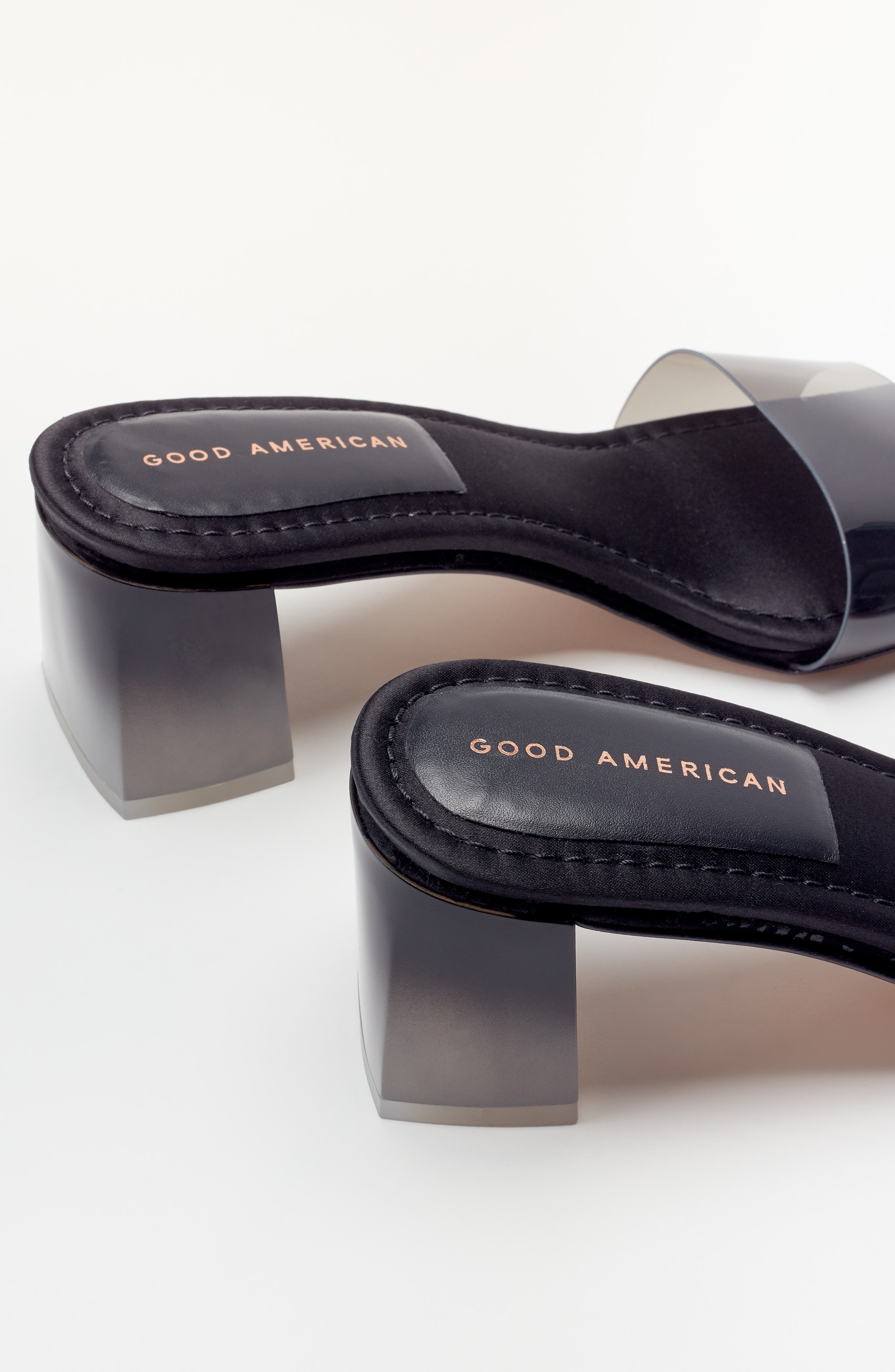 Good American Block Heel Slide Sandal, Alternate, color, 