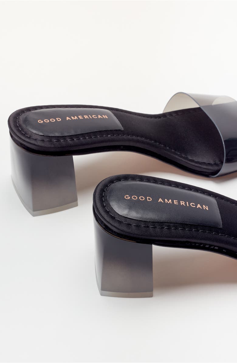 Good American Block Heel Slide Sandal, Alternate, color,