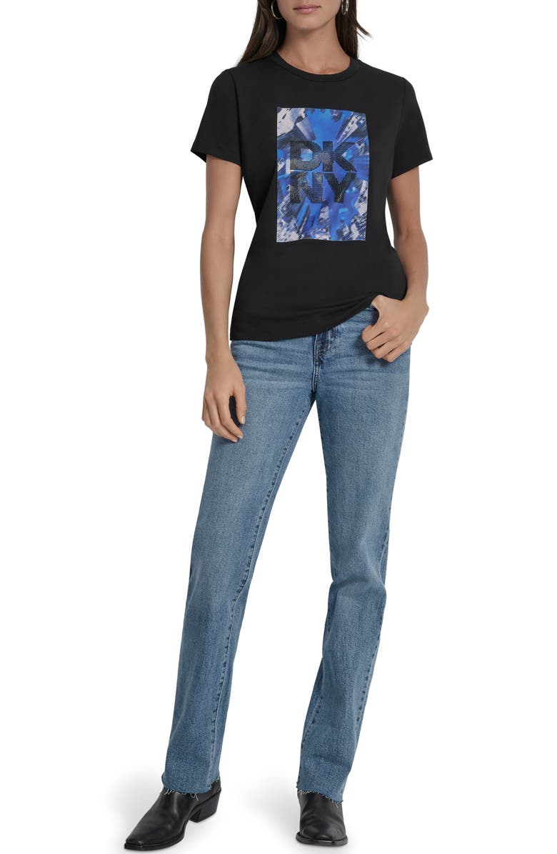 DKNY Skyscraper Graphic T-Shirt, Alternate, color, Black