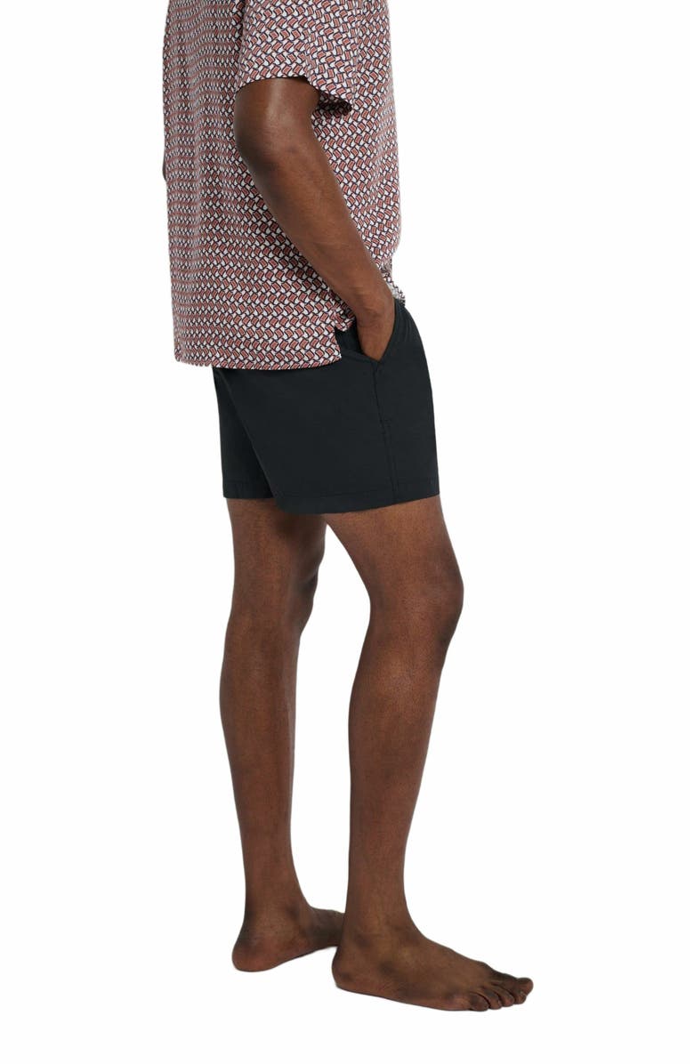 Onia Calder Buckle 5" Swim Trunk, Alternate, color, Black