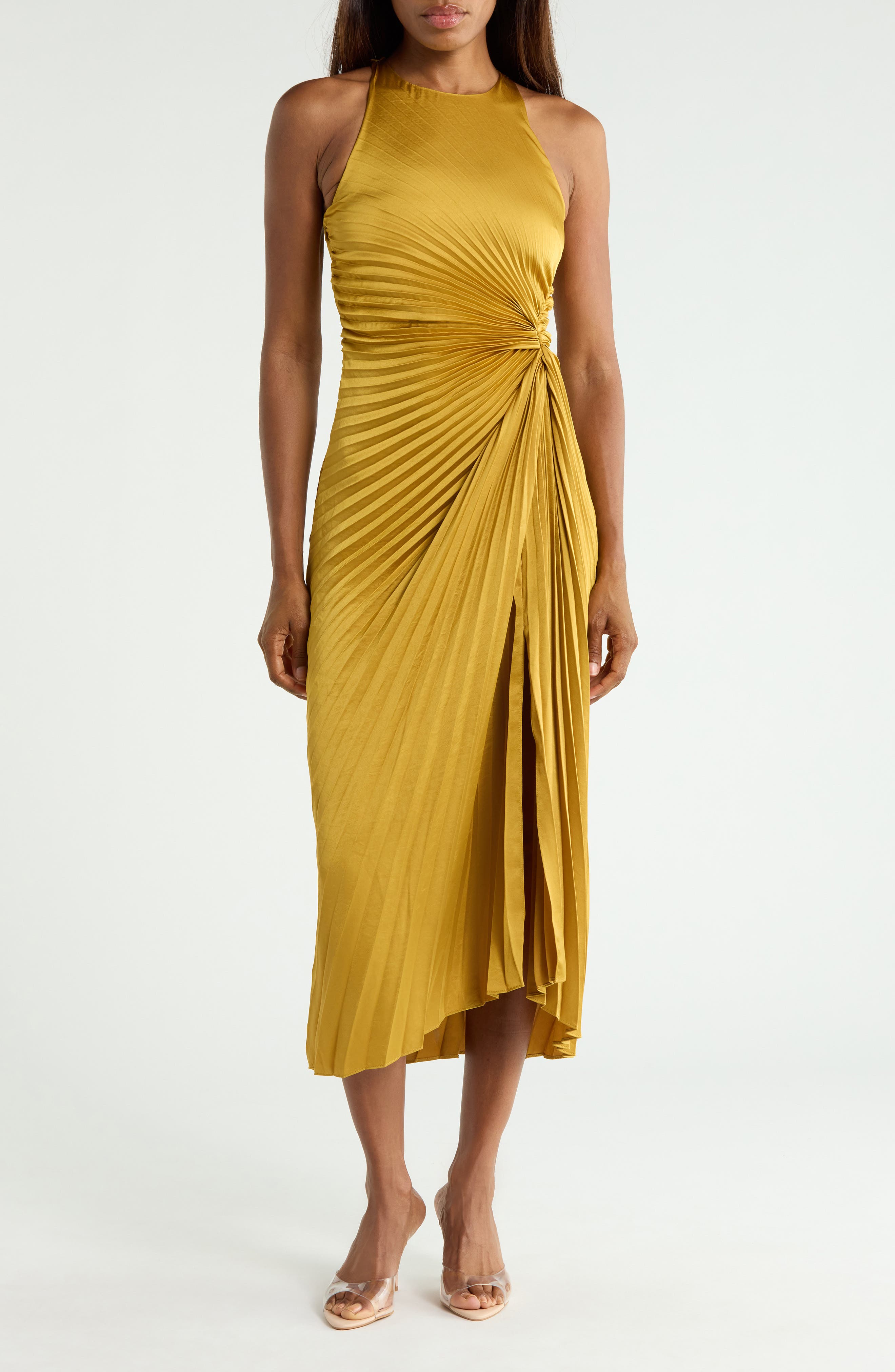 Reagan Asymmetric Pleat Dress