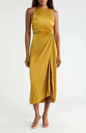 Reagan Asymmetric Pleat Dress