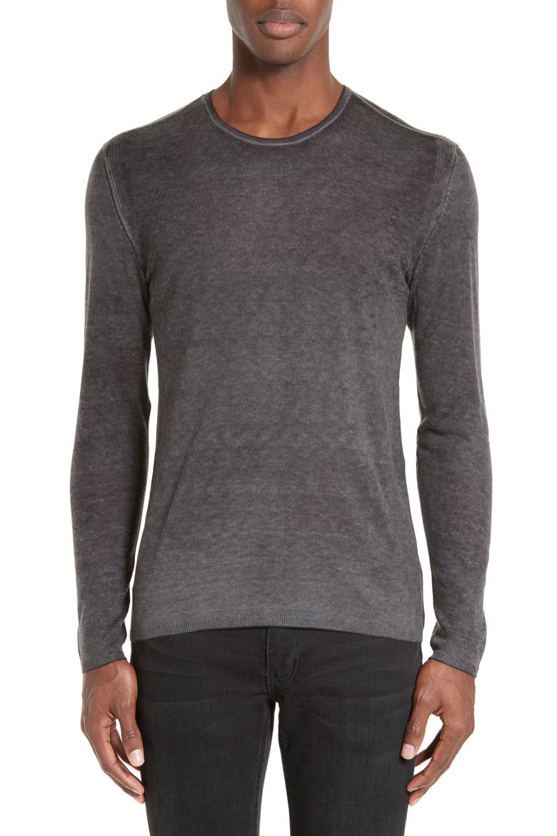 Silk & Cashmere Sweater, Main, color, MEDIUM GREY