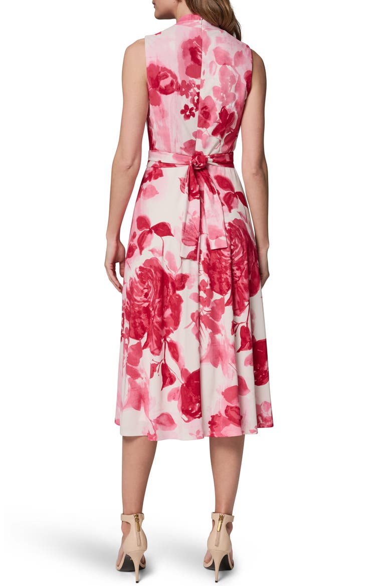 Floral Print Sleeveless Midi Dress, Alternate, color, AZALEA MULI