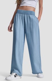 DKNY Jeans Wide Leg Ankle Crop Pants