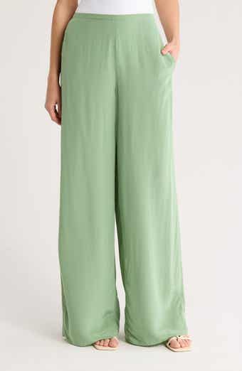 Theory Airy Wide Leg Pull-On Pants