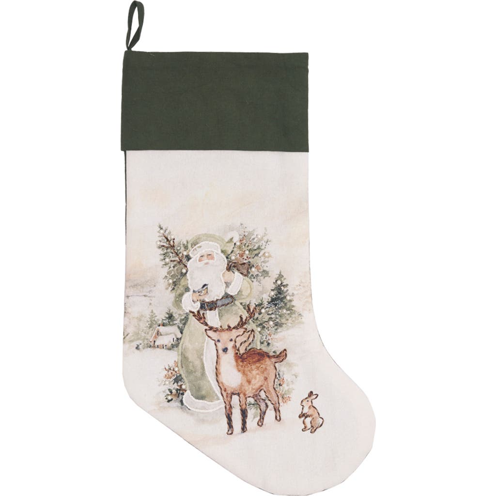 C & F Home C&f Home Woodland Santa Stocking In Green