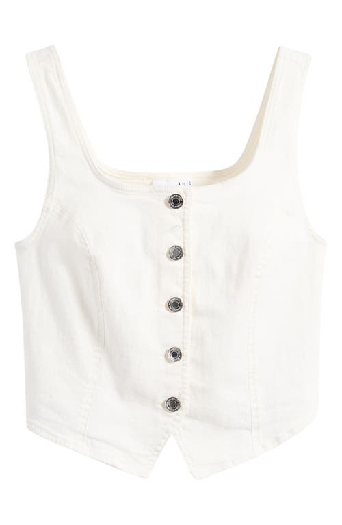 Vero Moda Wild Alinia Denim Corset Top In White