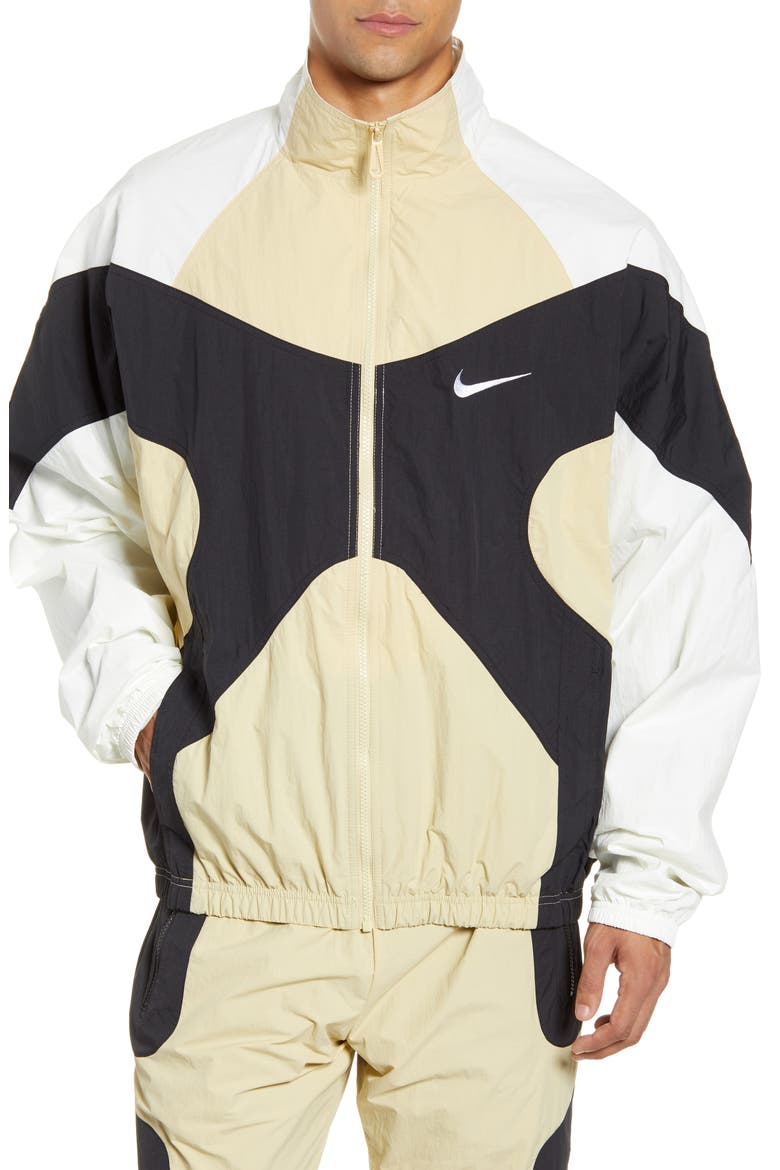 Colorblock Nylon Jacket, Alternate, color, TEAM GOLD/ SAIL/ BLACK/ WHITE