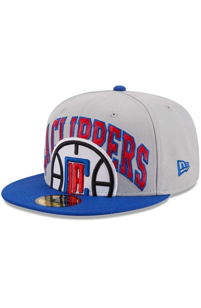 New Era Men's New Era Gray/Royal LA Clippers Tip-Off Two-Tone 59FIFTY Fitted Hat, Alternate, color, Gray
