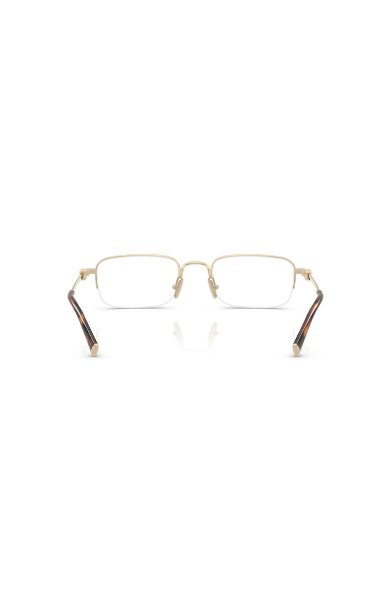 Miu Miu 53mm Rectangle optical glasses, Alternate, color, Gold