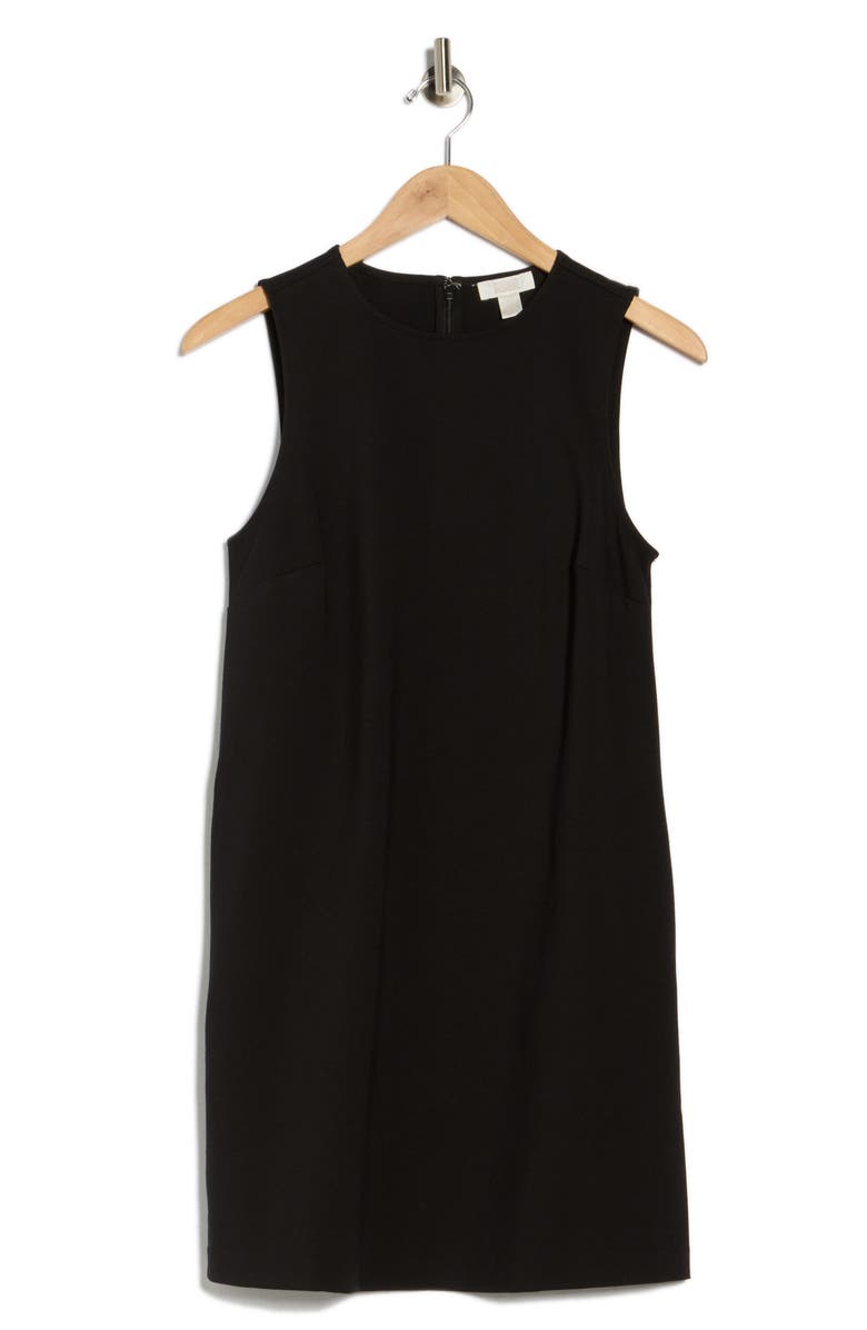 NORDSTROM RACK Sleeveless Ponte Shift Dress, Main, color, Black