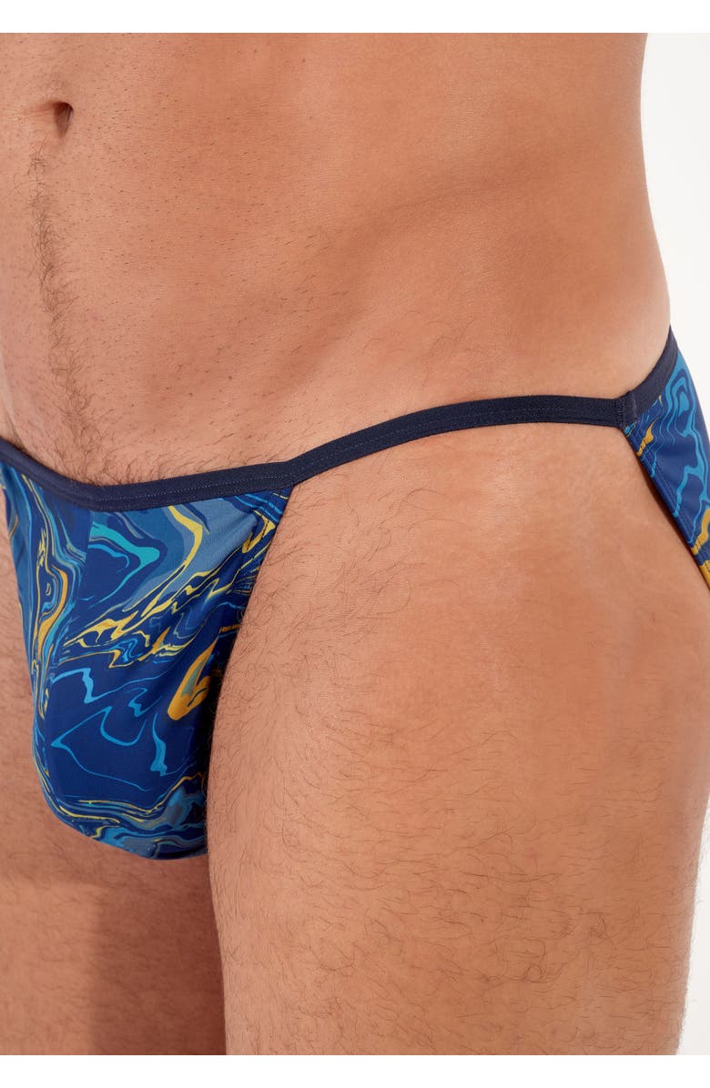 HOM Funky Styles Tanga Briefs, Alternate, color, Navy Print