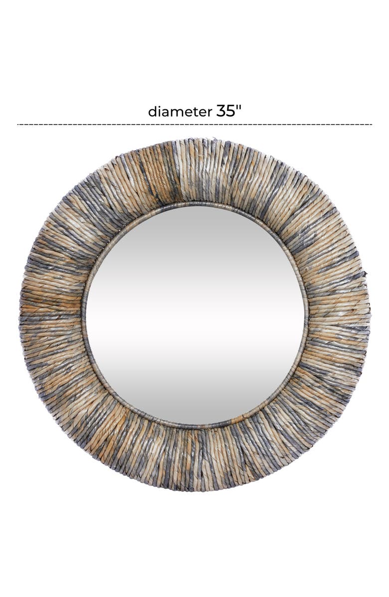 WILLOW ROW Teak Wood Wall Mirror, Alternate, color, 