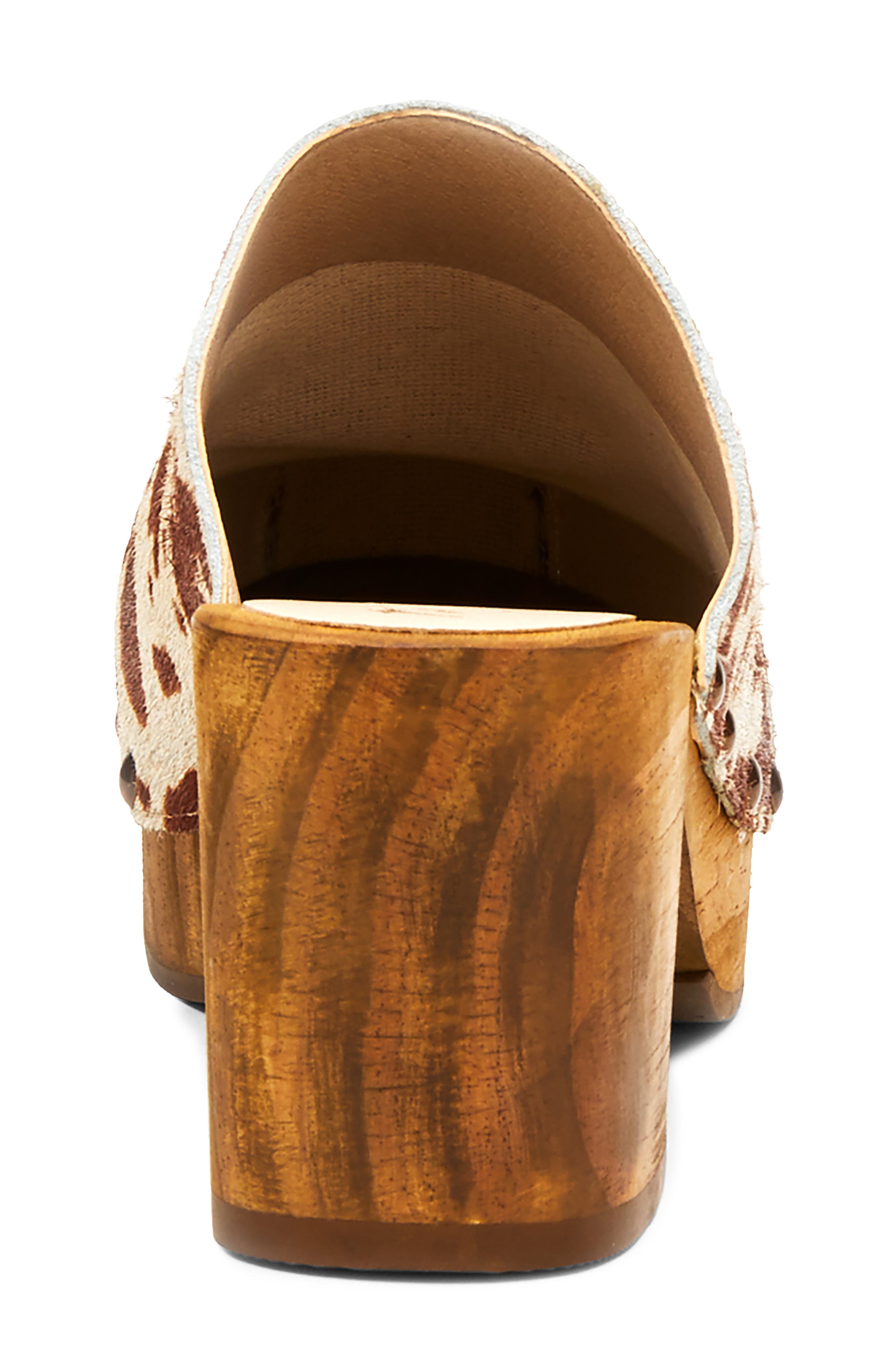 Holly Platform Clog, Alternate, color, BROWN SPOT CALF HAIR