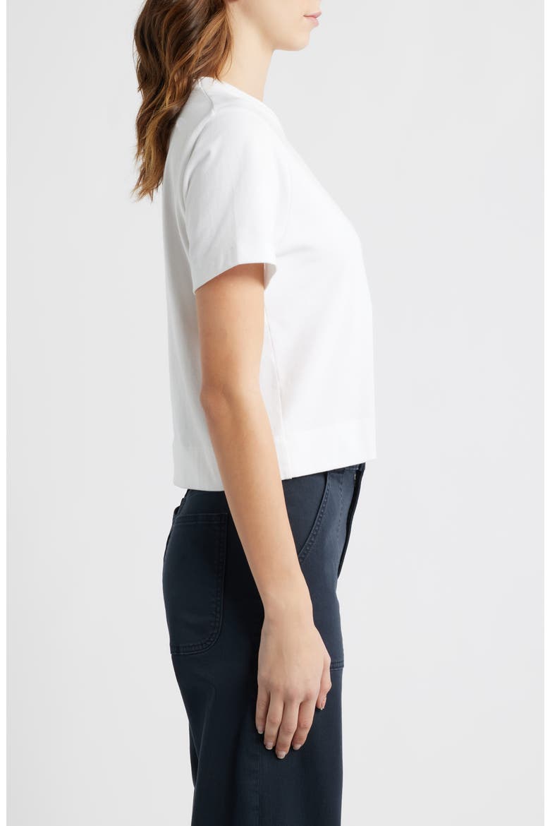 The Boxy Crop T-Shirt, Alternate, color, WHITE
