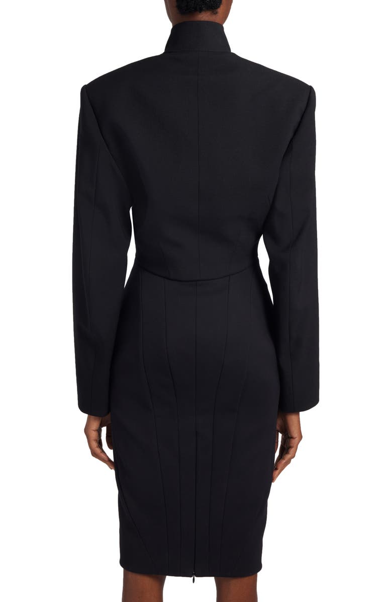 Alaïa Crop Wool Blazer, Alternate, color, 