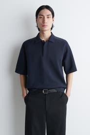 COS Scuba Knit-Jersey Polo Shirt